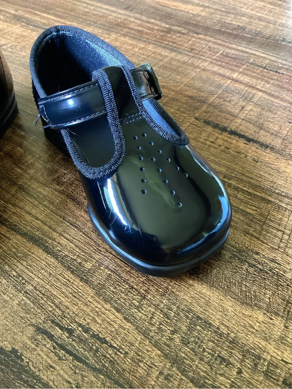 Vintage Wee Walker Black Patent Mary Jane Shoes Size 3 Toddler Girl